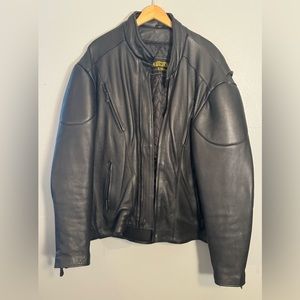 Unik Ultra Heavy Duty Motorcycle Padded Leather Jacket Size 52